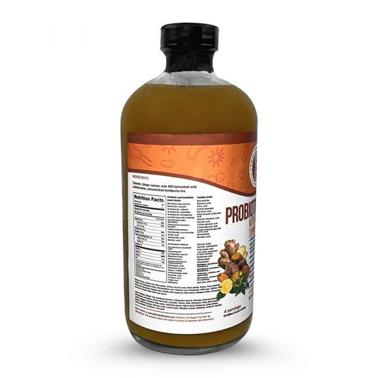 Probiotic Elixir Turmeric, Ginger, Lemon w/ Kombucha Tea