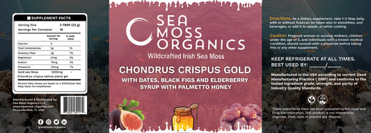 Wild Elderberry with Medjool Dates and Black Figs and Honey from Coniferous Trees with Peruvian Chondrus Crispus!