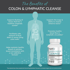 Organixx USDA Organic Lymphatic & Colon Cleanse Supplement, 250 Million CFU Probiotics for Gut Health, Digestive & Lymphatic Support, Gluten Free, Non GMO, 60 Vegetarian Capsules