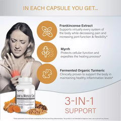 Organixx Joint and Muscle Care Organic Turmeric Supplement 3-in-1 Frankincen