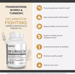 Organixx Joint and Muscle Care Organic Turmeric Supplement 3-in-1 Frankincen