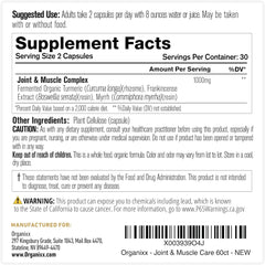 Organixx Joint and Muscle Care Organic Turmeric Supplement 3-in-1 Frankincen