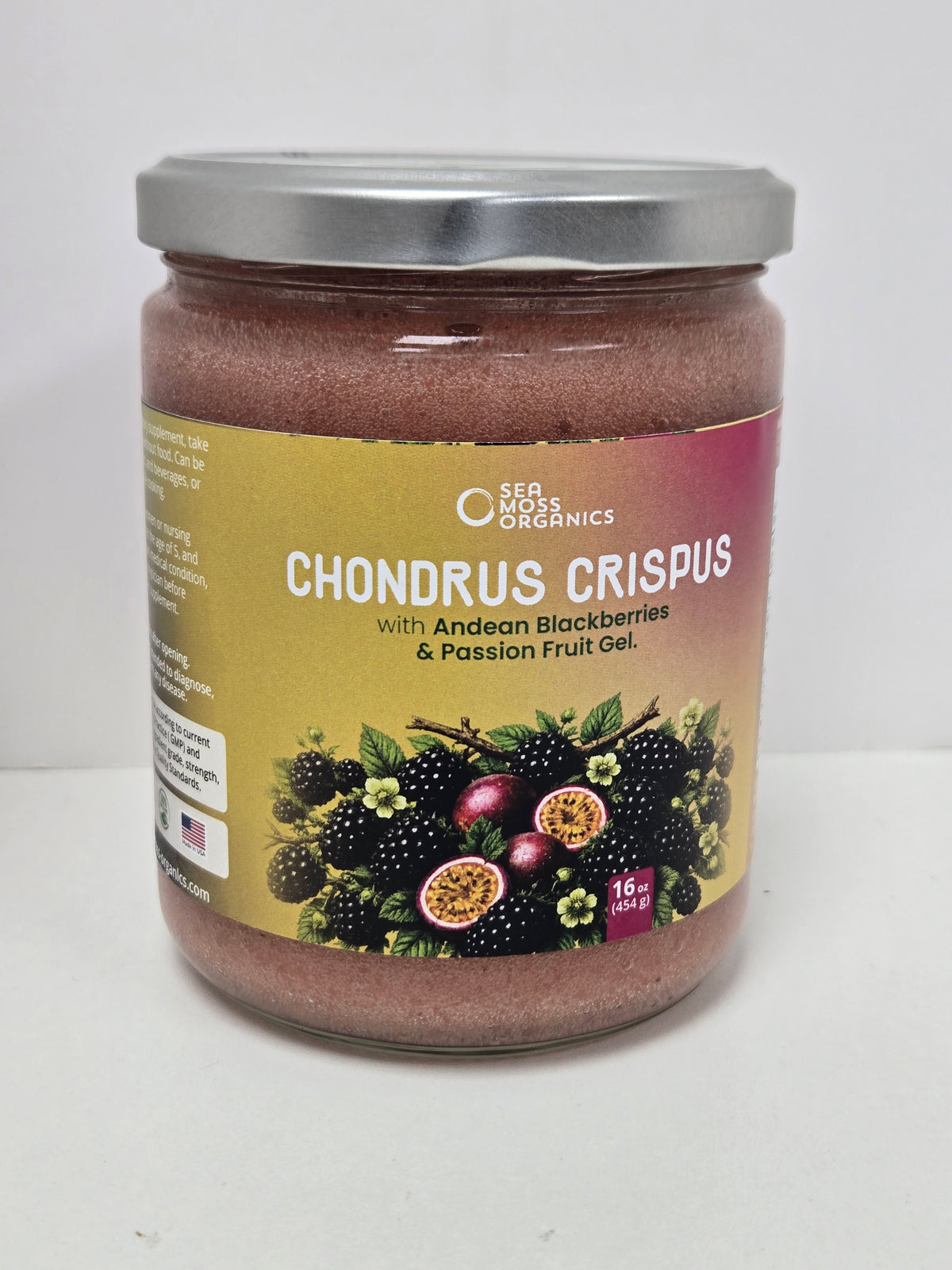 Chondrus Crispus Andean Blackberries and Passion Fruit Gel 16 oz